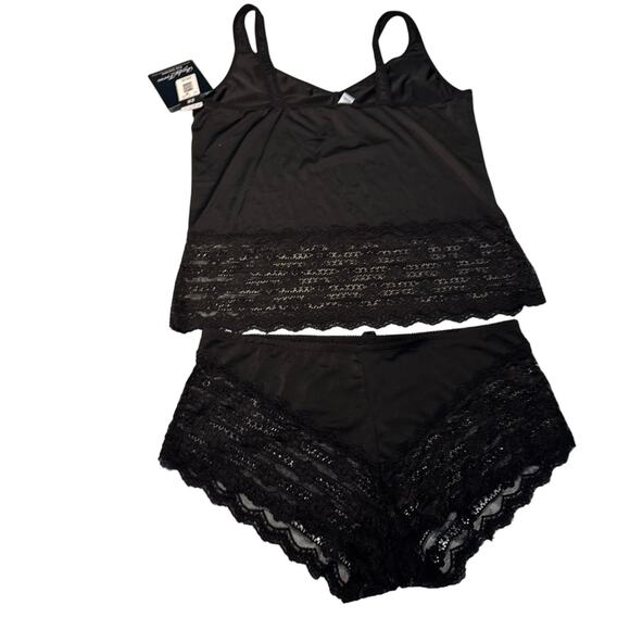 Body Form Fine Lingerie NWT MSRP $30 black two piece camisole and panties. - Picture 5 of 7